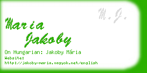 maria jakoby business card